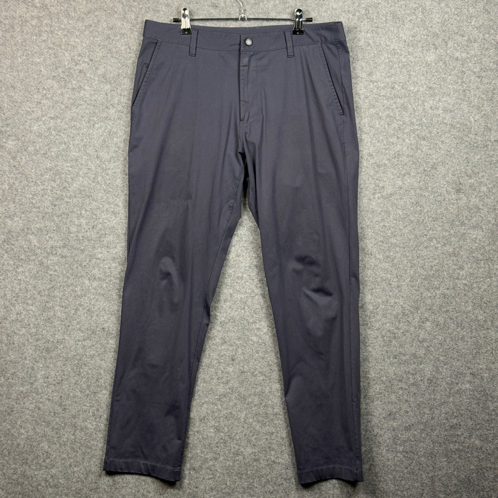 Rhone Men's Commuter Pants Dark Gray Flat Front Stretch Performance Size 32